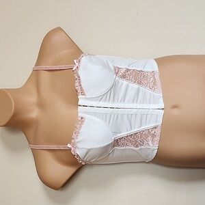 white bustier crop top